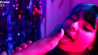 rotten venus and nath indulge in lesbian foot worship with licking and toes