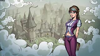 Playing cute toy in game