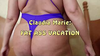 Fat Ass Interracial Vacation Turns Wild with Fake Tits