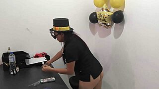 Latina Secretary Tests Anal Plug At Office