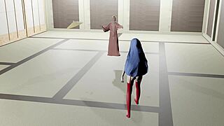 Goddess Astraea trades body for freedom with old mage in wild Korean 3D game scene