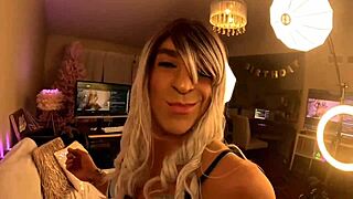 Slutty anal BBC riding with sissy hole gaping and butt plugs