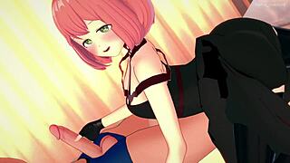 Anya is ready to bang in uncensored hentai action, wow!