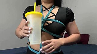 Me retaron a beber mi propio squirt astarioth with huge ass lingerie and dirty talk