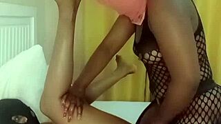 a crazy naked teen moaning during massage