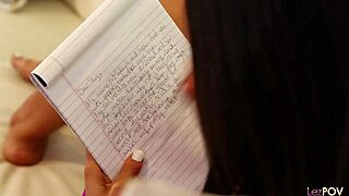 I watched intense lesbian shower sex with a pale skinny girl and busty milf.