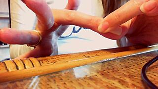 Italian long nails in sexy ASMR fetish video