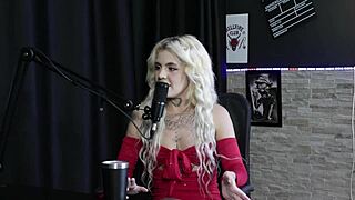 Kyra Sex in Sheer Red Lingerie Discusses Relationships and Life