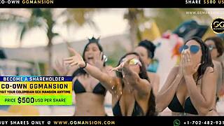 redhead performs in screaming scene at ggmansion