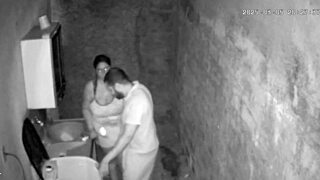 Hidden camera catches Latina stepmom fucking her stepson in the bedroom