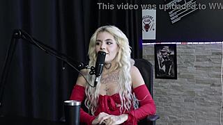 Kyra Sex in Sheer Red Lingerie Discusses Relationships and Life