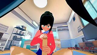 boku no hero hentai 3d - inko gives blowjob to deku