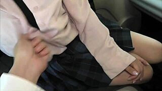 Japanese Amateur Girl Moans Loud in Car Sex Scene