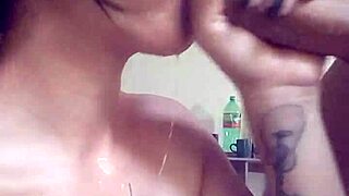 Naughty Slut Drools Over Cock and Loves Every Drop