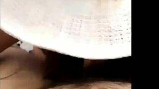 wife sucks husband, bends over for doggystyle, loves blue lingerie