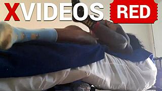 Naked Ebony BBW Milf Rides Cowgirl Creampie