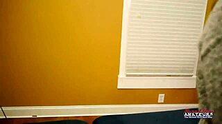 Brunette cutie Elliot sucks a cock and gets deeply banged in doggy style.