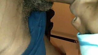 The slim girl takes her time sucking slowly and sensually