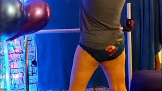 hotwife steffi dancing with her pussy lips exposed in homemade compilation