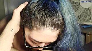 i made him cum quick with intense ball licking