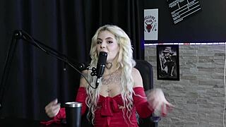 Kyra Sex in Sheer Red Lingerie Discusses Relationships and Life