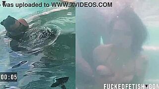 Helen Star and her partner explore underwater submission with toys.