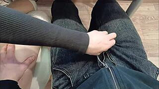 Close up and personal: amateur couple’s fetish-filled classroom encounter