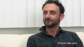 Watch me stroke myself while you bang the sexy doctor in wild threesome