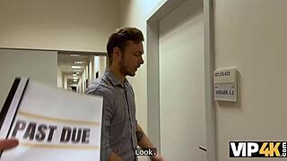 Vip4k Karina King Pays Debt with Busty Blonde Fake Boobs