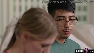 Shy virgin guy conquers popular teen cheerleader melody marks