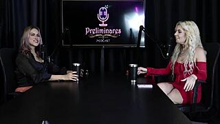 Kyra Sex in Sheer Red Lingerie Discusses Relationships and Life