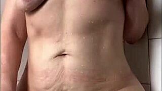 Shower masturbation with wet pussy and big clit