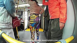 big ass in leggings on metro bus gets fucked