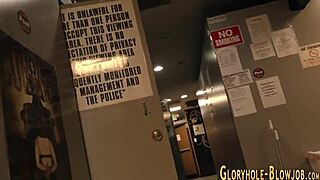 Teen Sucks Black Shlong At Gloryhole And Swallows!