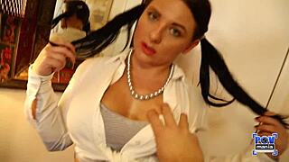 Sexy Casey Cumz Handles Miles Long's Dick for a Facial