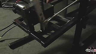 Bondage nympho siren thorn getting fucked by maxine x's sex machine 😍