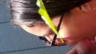 Outdoor Blowjob From Bbw Latina