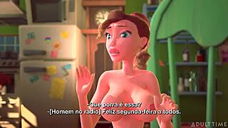 Tiny 18+ Trans Fucks Giant Busty Trans With Portuguese Subtitles Uncensored