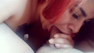 Chubby bitch takes deep throat action in part two!