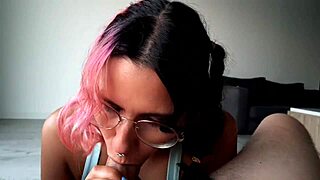 blow job with huge cock, so wet