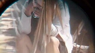 My sexy neighbor likes me watching her masturbate in panties