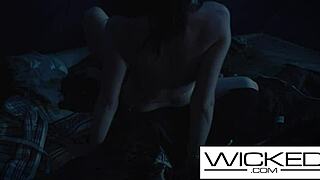 emma hix stalks the redhead to eat her pussy in wicked.