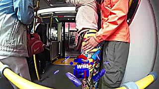 big ass in leggings on metro bus gets fucked