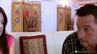 Nervous Teen Alison Rey Seeks Stepdad's Guidance for Intense Blowjob Training Amid Taboo Family Tensions