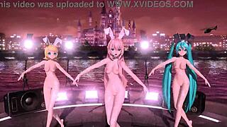Hatsune Miku in bunny costume for project diva