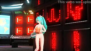 Hatsune Miku in full nude cat costume mod. Hello Planet Project Diva shows every detail!
