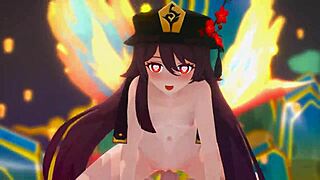 hu tao genshin impact ghost dance strip and sex mmd with blowjob dancing striptease small tits music creampie anime hentai