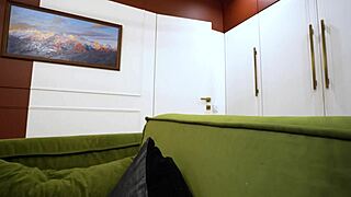 Bathroom surprise she catches him watching and things heat up quickly