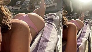 Sultry Sun Lounger Encounter With Bikini Babe
