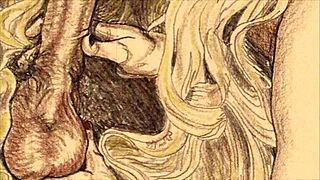 I can't stop admiring these vintage erotic drawings from long ago